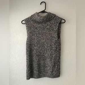COPY - Faded glory turtle neck sweater tank top. Gray and white. Knit. Size sma…
